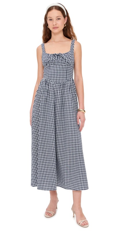 o. p.t Chiara Dress Navy Gingham
