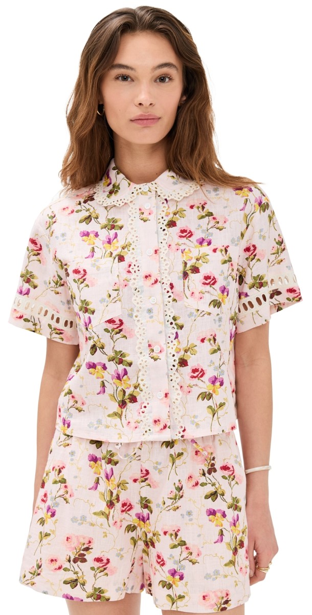 Hill House Home The Annette Top Bluebonnet/Multi