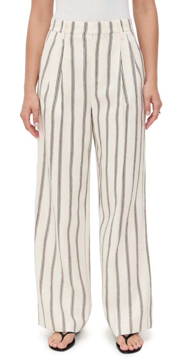 A. L.C. Charles Pants Cream Stripe