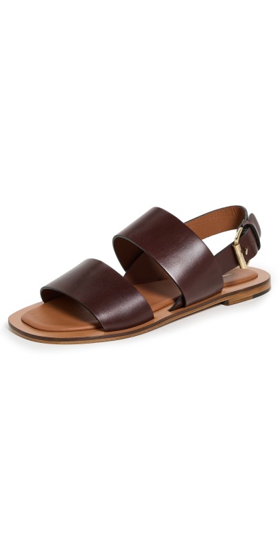 Mansur Gavriel Double Strap Sandals Chocolate