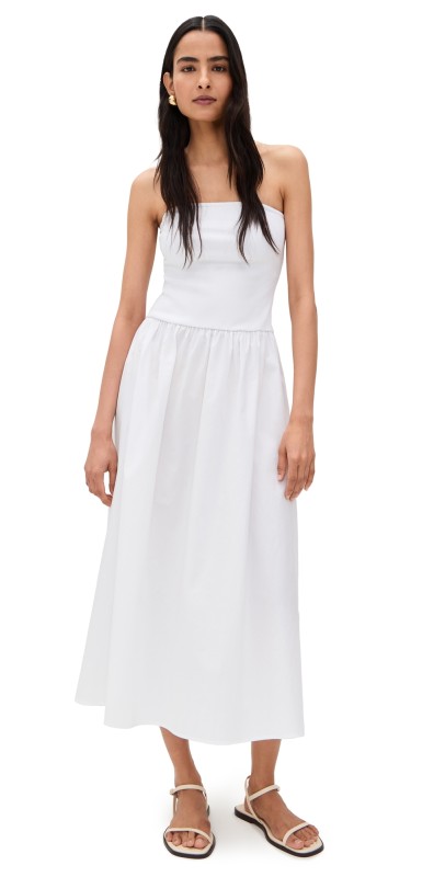 perfectwhitetee Combo Strapless Dress White