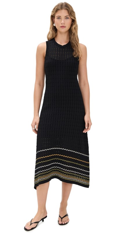 Tanya Taylor Greyson Dress Black multi