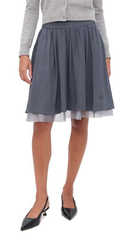 The Garment Andrea Midi Skirt Charcoal
