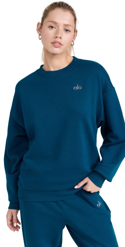 Alo Yoga Accolade Crewneck Pullover Eclipse Blue