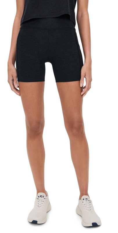 Beyond Yoga Spacedye Keep Pace Pocket 5 Shorts Darkest Night