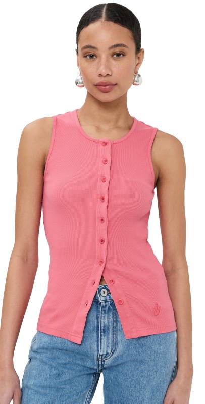 JW Anderson Buttoned Tank Top Bubblegum