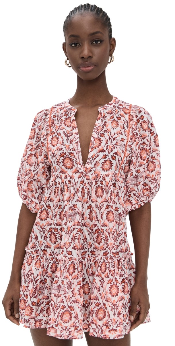 Poupette St Barth Aria Mini Dress Pink Victorian