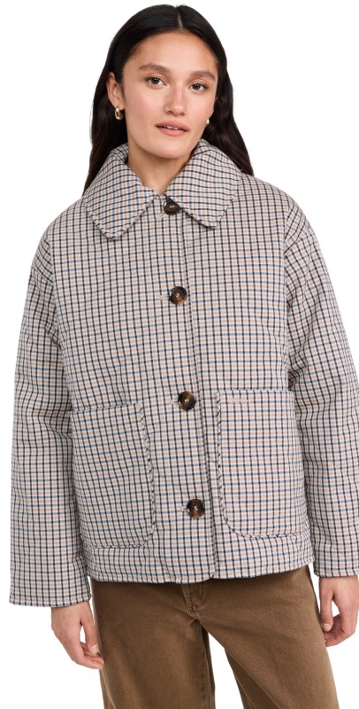 Barbour Barbour Cassidie Quilt Jacket Sky Micro Check