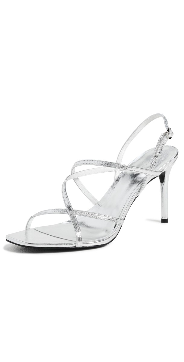 Tory Burch Multi Strap Heel Sandals 90mm Silver