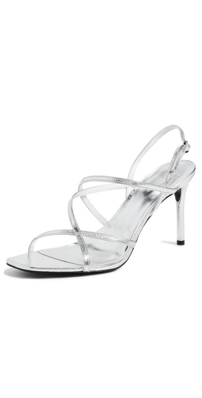 Tory Burch Multi Strap Heel Sandals 90mm Silver