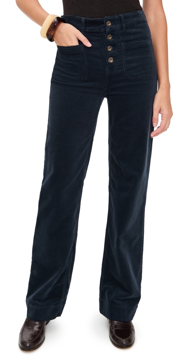 Faherty Stretch Terry Corduroy Patch Pocket Pants Abyss Navy