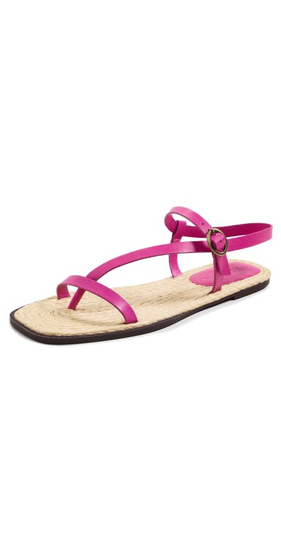 FARM Rio Pink Cross Strap Sandals Pink