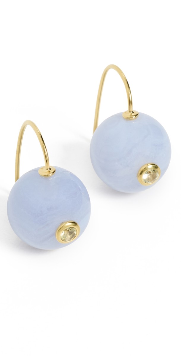 Lizzie Fortunato Comet Earrings In Blue Agate Blu