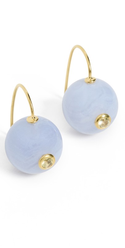 Lizzie Fortunato Comet Earrings In Blue Agate Blu
