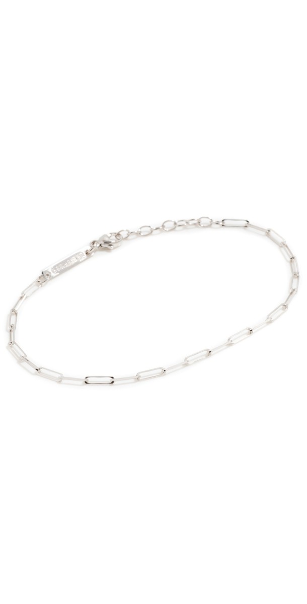 Zoe Chicco 14k White Gold Small Paperclip Chain Bracelet 14k White Gold