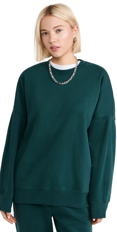 Beyond Yoga Solstice Oversized Sweatshirt Dark Spruce Green