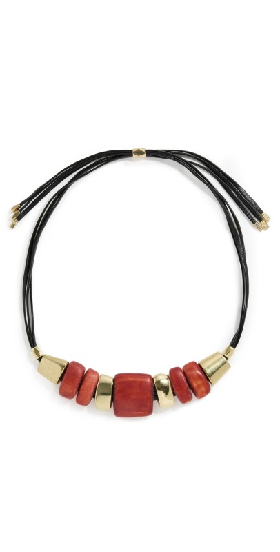 Isabel Marant Bead Choker Henna/Light Brass