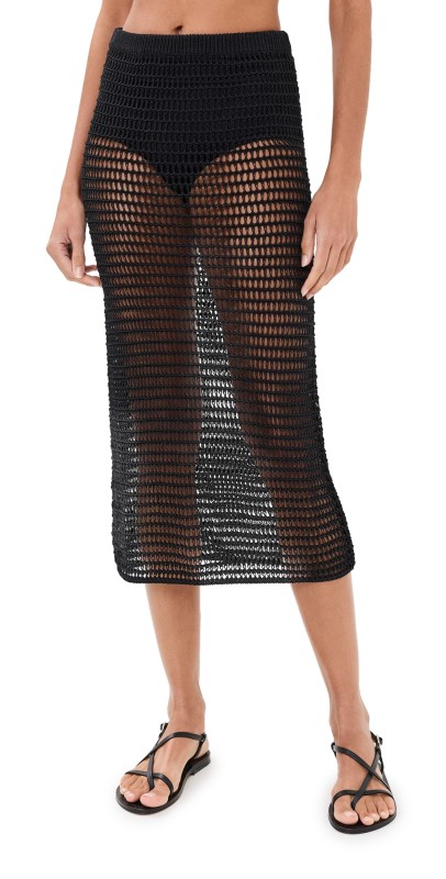 STAUD Ines Skirt Black