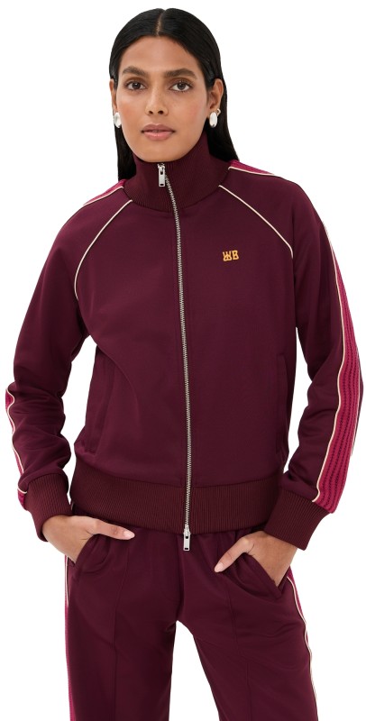 Wales Bonner Mantra Track Top Burgundy