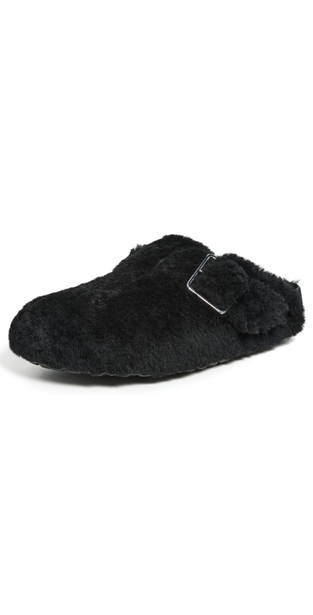 Birkenstock 1774 Boston Shearling Clogs Black
