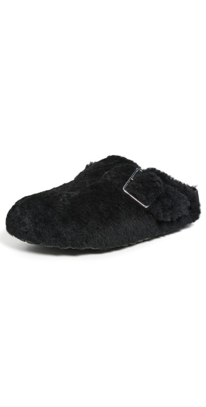 Birkenstock 1774 Boston Shearling Clogs Black
