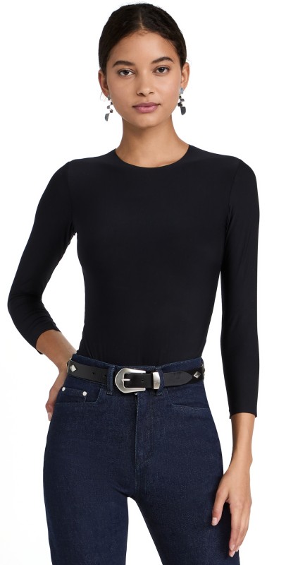 Commando Butter Crewneck Bodysuit Black
