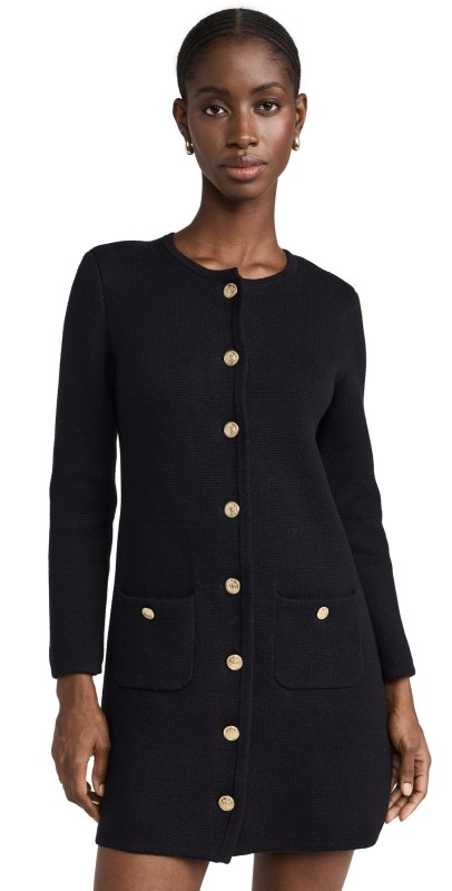 Alex Mill Stella Sweater Dress In Cotton Cashmere Black
