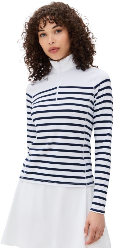 RLX Ralph Lauren Lightweight Airflow Quarter Zip Pullover White/Mu