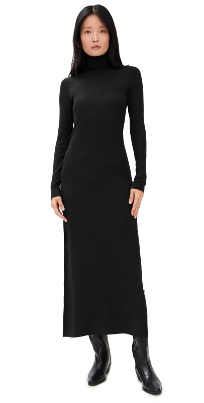 Splendid Splendid x Cella Jane Rib Turtleneck Dress Black