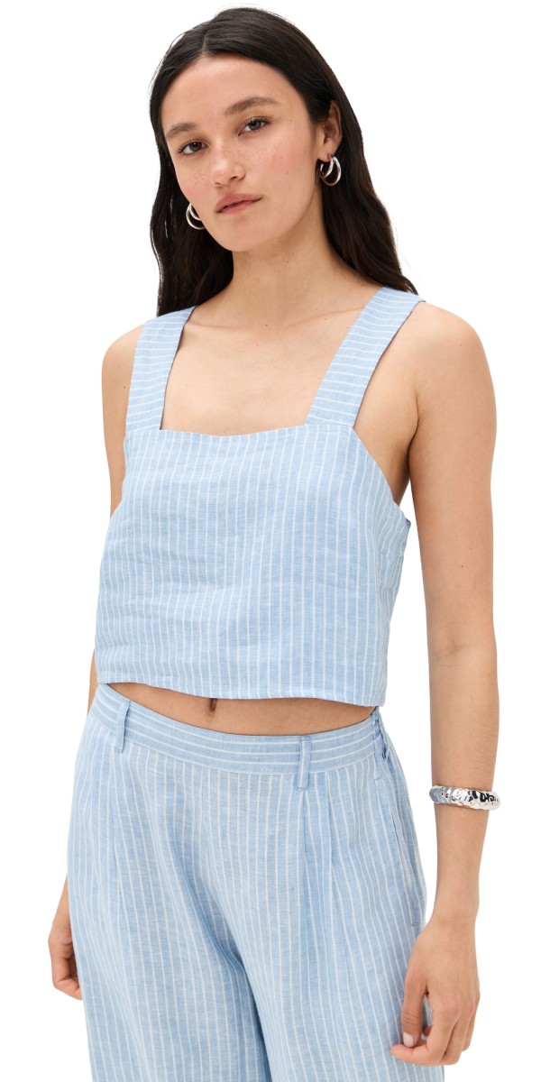Vitamin A Tallows Crop Top Summer Stripe