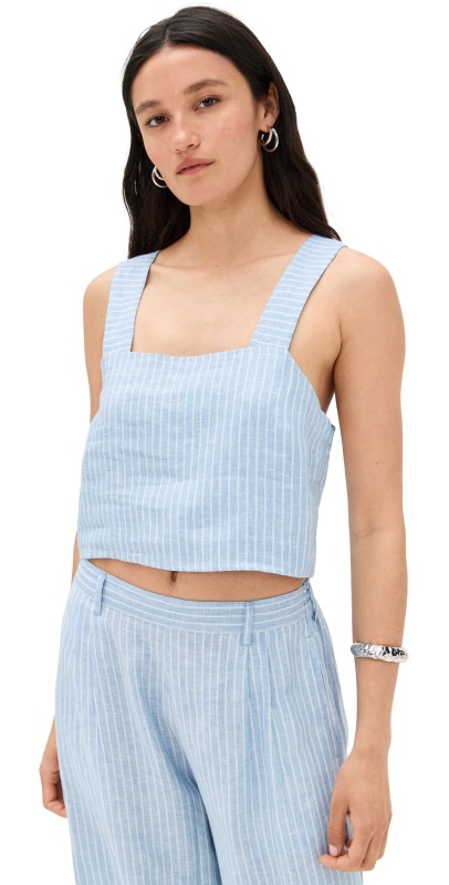 Vitamin A Tallows Crop Top Summer Stripe