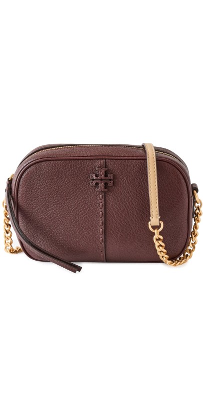Tory Burch McGraw Textured Leather Camera Bag W
