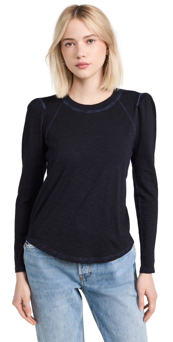 Veronica Beard Jean Mason Baseball Tee Navy