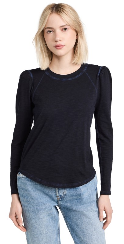 Veronica Beard Jean Mason Baseball Tee Navy