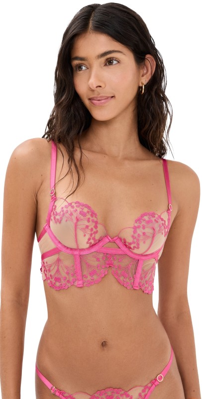 Bluebella Marisa Wired Bra Fuchsia Pink/Sheer