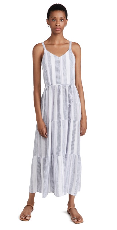 Splendid Baja Stripe Maxi Dress Lavender Multi
