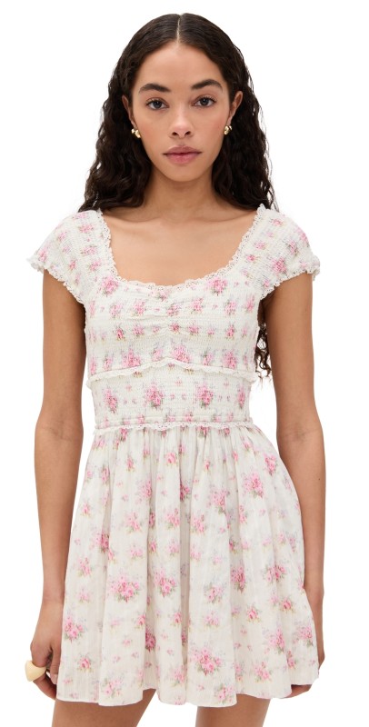 LoveShackFancy Siona Dress Thulian Pink