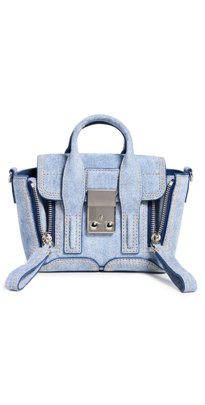 3.1 Phillip Lim Pashli Nano Satchel Denim Blu
