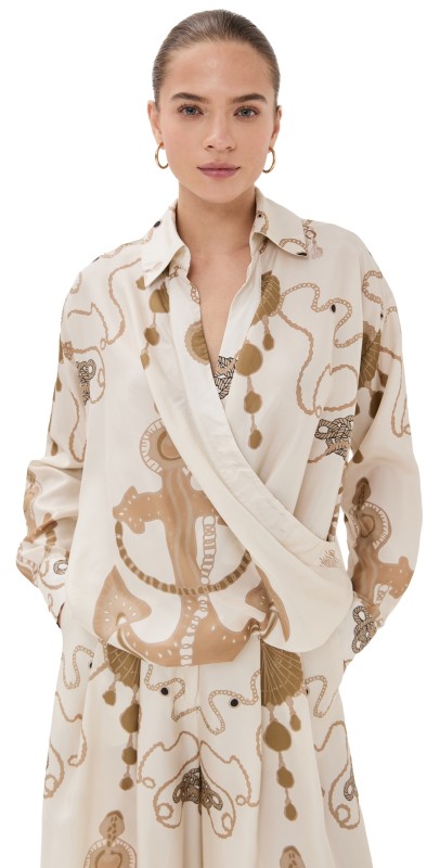 Isla & White Debra Shirt White Golden Hour