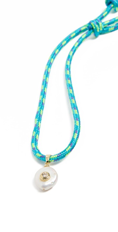 Alexa Leigh Blue Paracord Necklace Blu