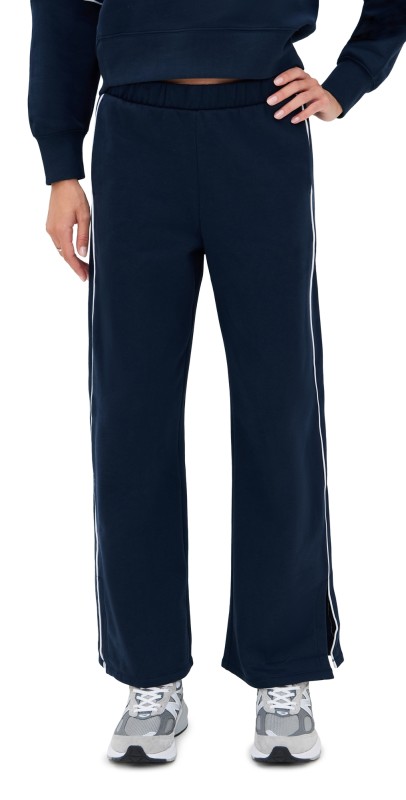 Beyond Yoga LuxeFleece Piper Wide Leg Pants Nocturnal Navy