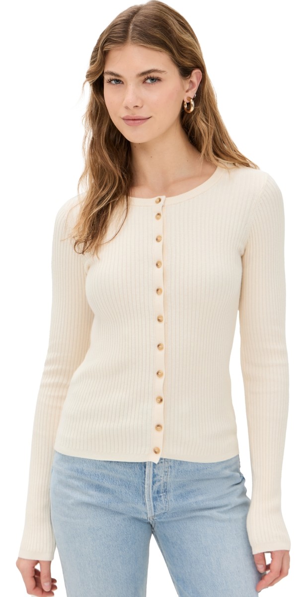 Faherty Milo Cardigan Whipped Cream