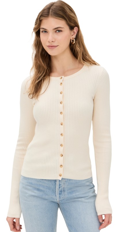 Faherty Milo Cardigan Whipped Cream