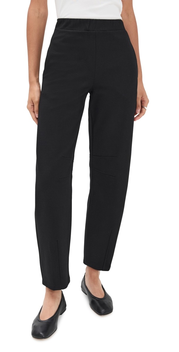 ALIGNE Markus Ponte Barrel Leg Trousers Black