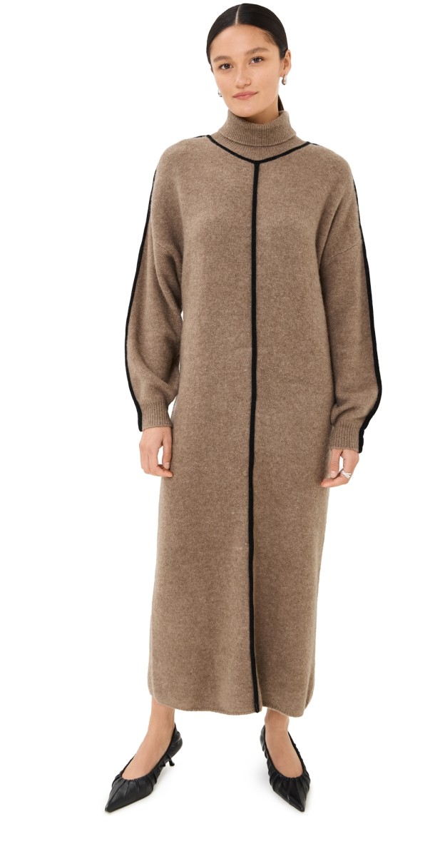 STAUD Apres Dress Mushroom/Black
