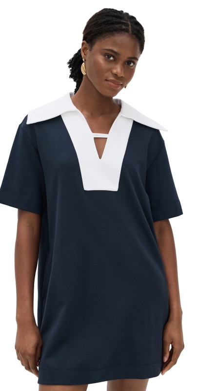 ALIGNE Natty Dress Navy & White