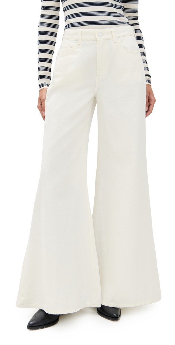 7 For All Mankind Willow Wide Crop Jeans Linen Ostuni