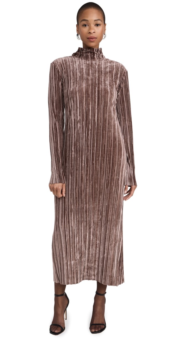 Sabina Musayev Lattice Dress Brown