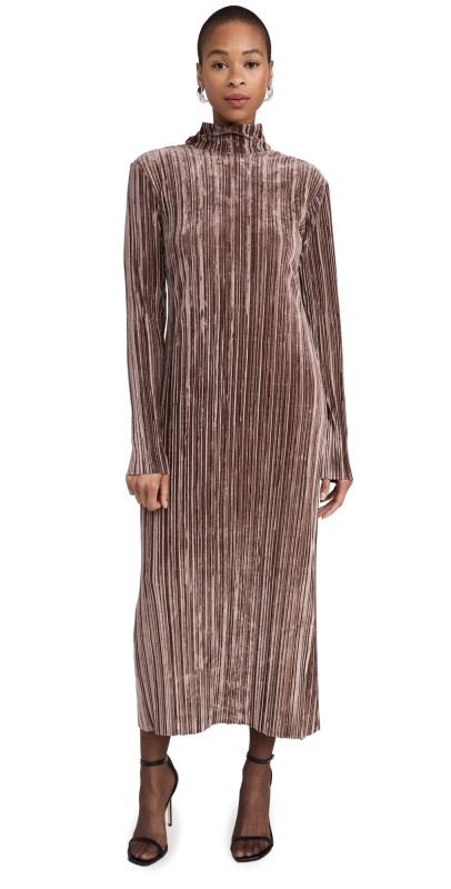 Sabina Musayev Lattice Dress Brown