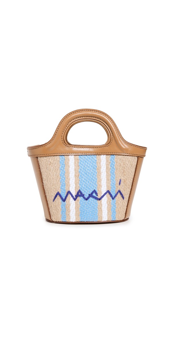 Marni Tropicalia Micro Tote Cigar/Opal/Lily Whit